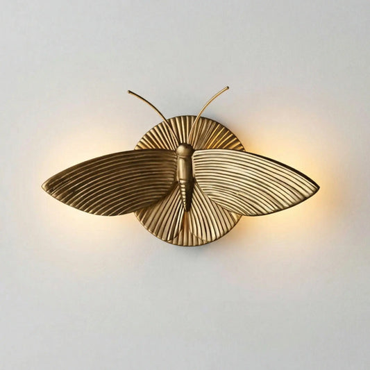 Marlow Vintage Art Deco Moth Resin Wall Sconce