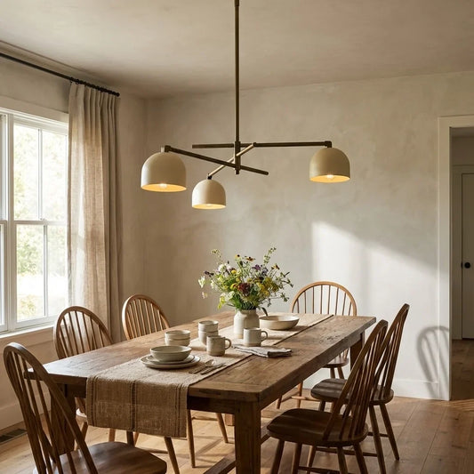 Maren Minimalist Metal Dome Linear Chandelier