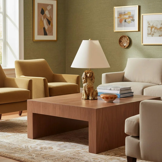 Mirel Vintage Fabric Metal Animal-Shaped Table Lamp