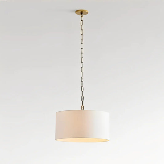 Mirenna Modern Farmhouse Linen Drum Pendant Light