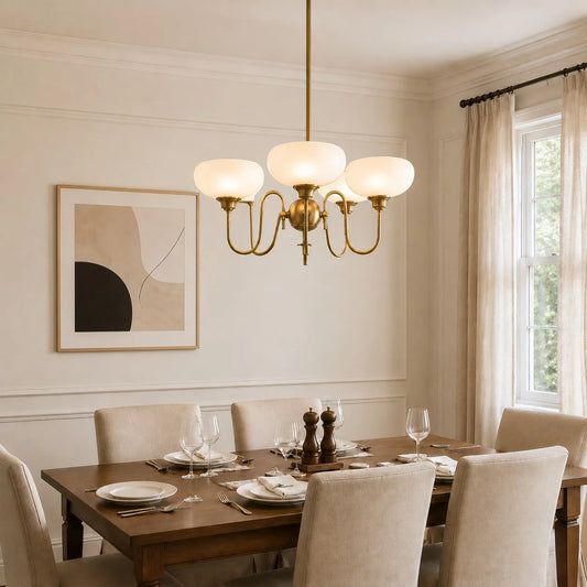 Voren Modern Bauhaus Bubble Glass Chandelier