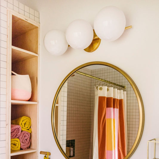 Modern Milk-finished Glass 3-Light Sconce