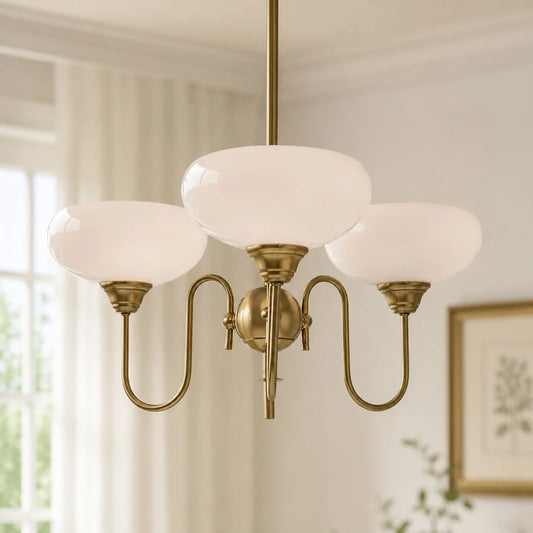 Voren Modern Bauhaus Bubble Glass Chandelier