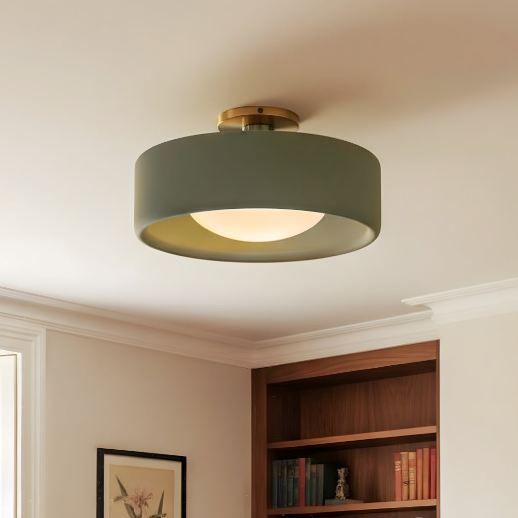 Modern Porcelain Semi Flush Mount Ceiling Light