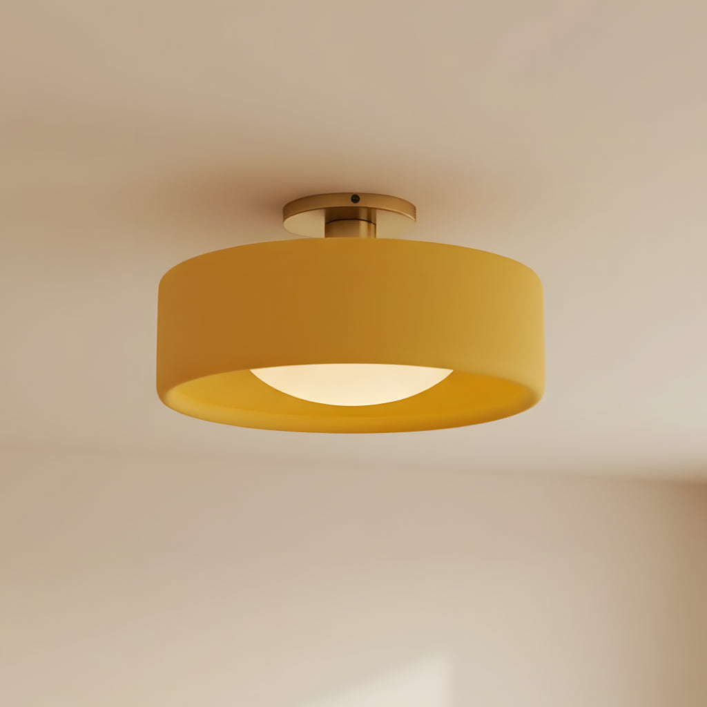 Modern Porcelain Semi Flush Mount Ceiling Light