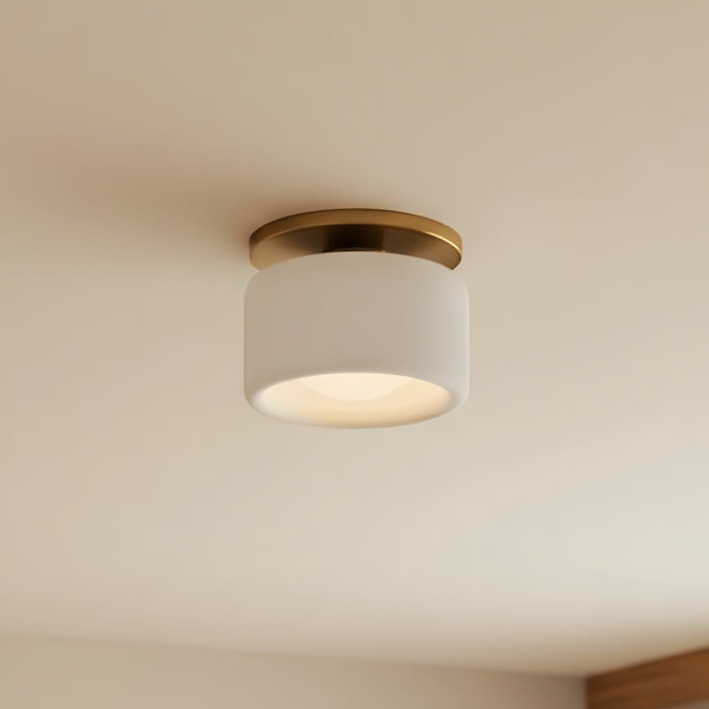 Modern Porcelain Semi Flush Mount Ceiling Light