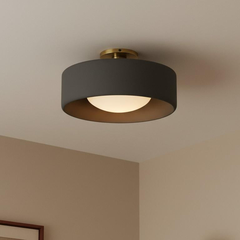 Modern Porcelain Semi Flush Mount Ceiling Light