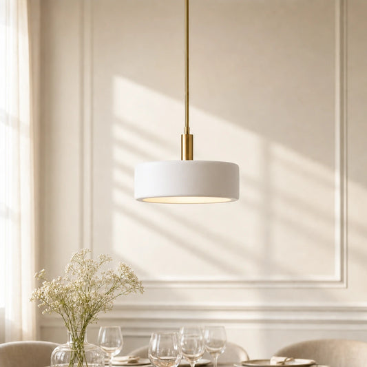Suspension moderne en porcelaine blanche