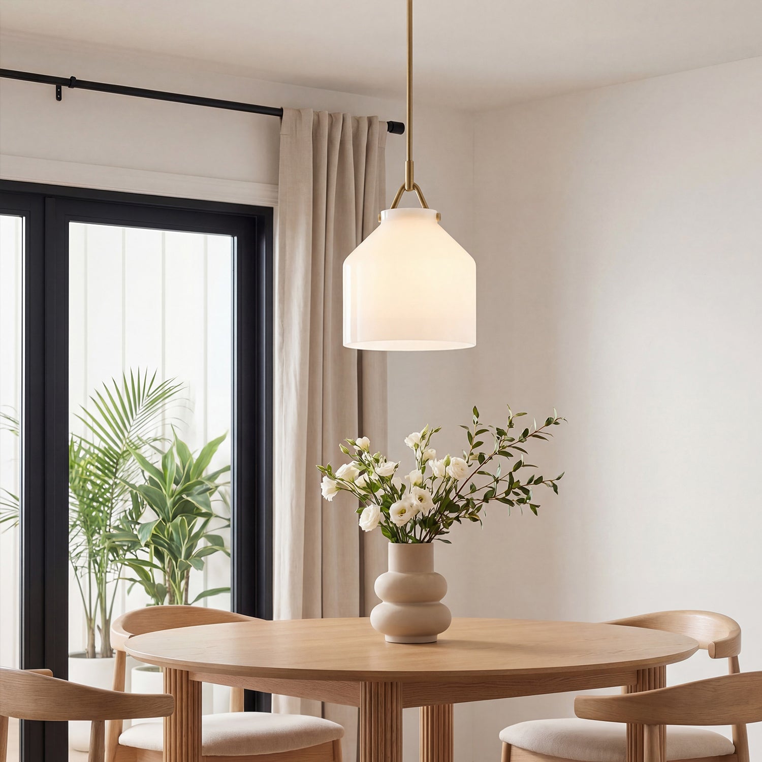 Nerys Nordic Minimalist Morandi Matte Metal Pendant Light