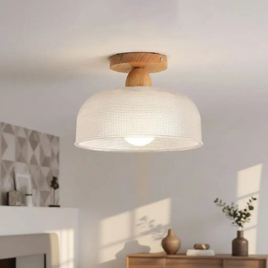 Niamh Modern Glass Semi Flush Mount Ceiling Light