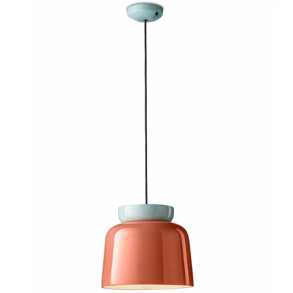 Modern Nordic Colorful Bauhaus Ceramic Bowl Pendant Light