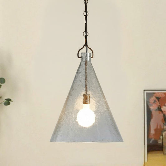 Nimbus Modern Oversized Seeded Glass Pendant Light