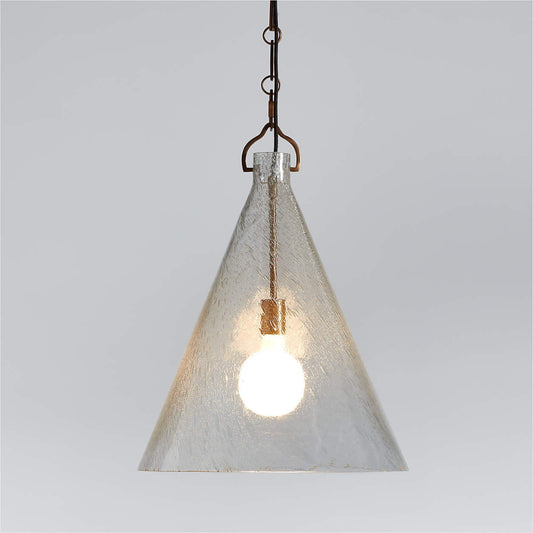 Nimbus Modern Oversized Seeded Glass Pendant Light