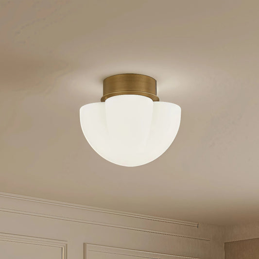 Sera Nordic Modern Scalloped Glass Flush Mount Ceiling Light