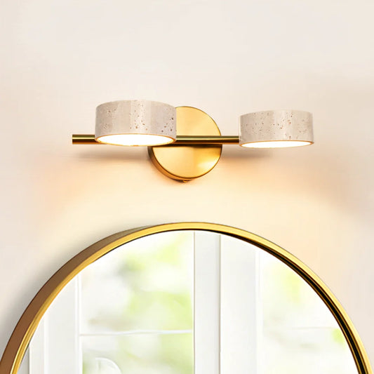 Notus Wabi-Sabi LED Natural Travertine Vanity Light