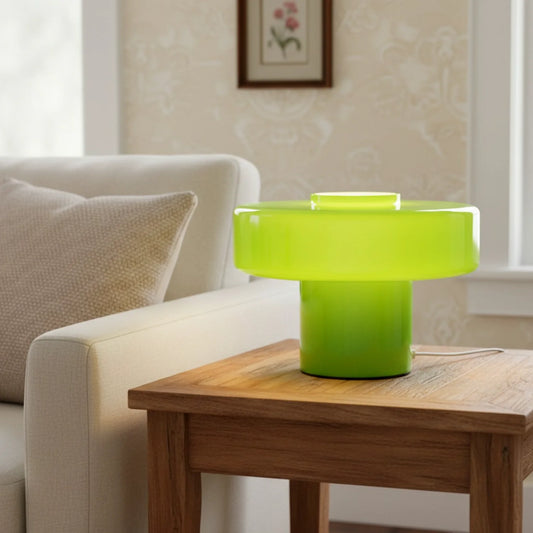 Opalyn Moderne Glaspilz-Tischleuchte 