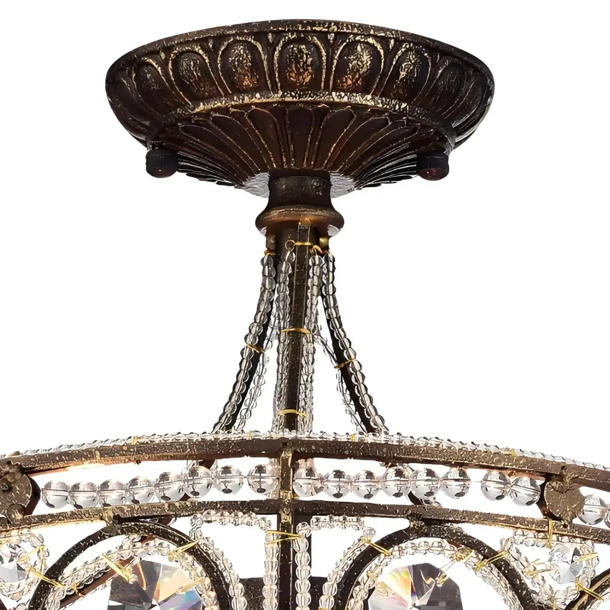 Ophelia Modern Roman 3-Light Glass Ceiling Light