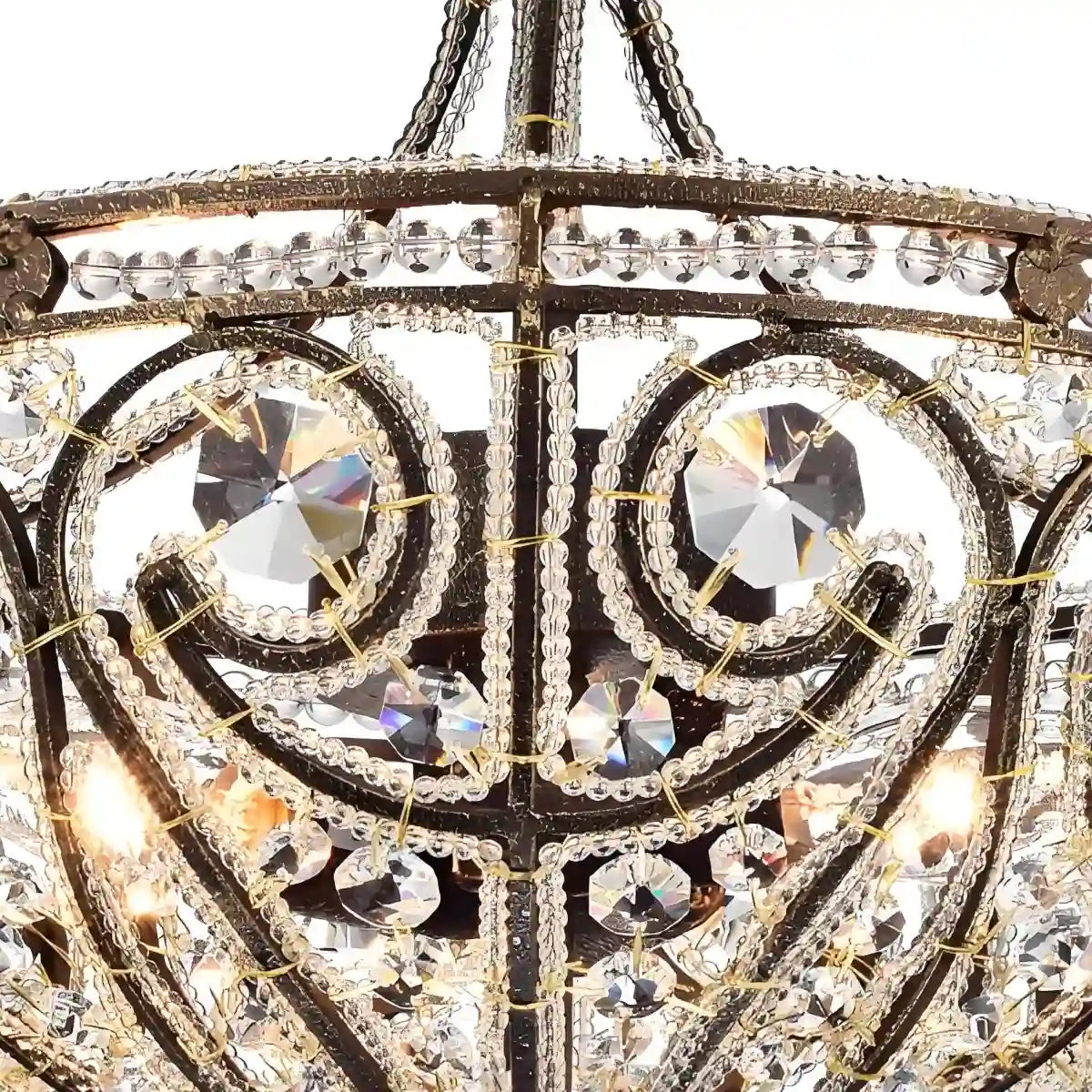 Ophelia Modern Roman 3-Light Glass Ceiling Light