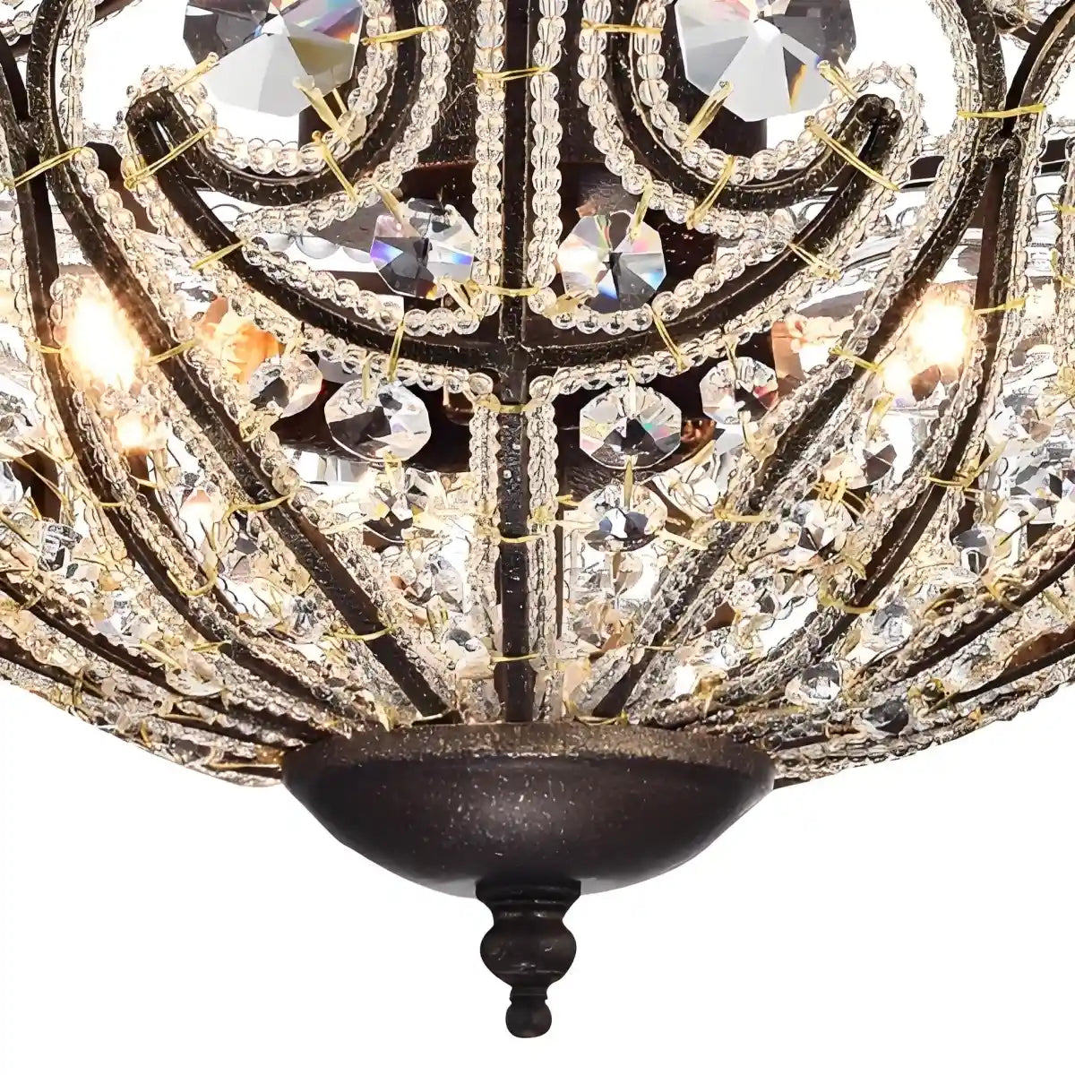 Ophelia Modern Roman 3-Light Glass Ceiling Light