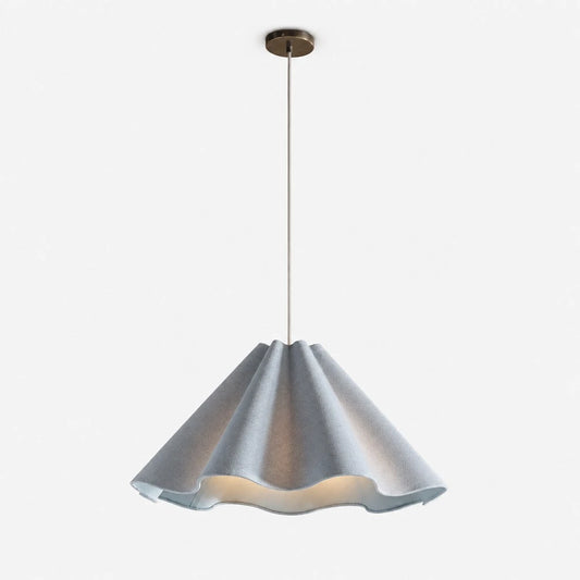 Oren Modern Wavy Fabric Conical Pendant Light