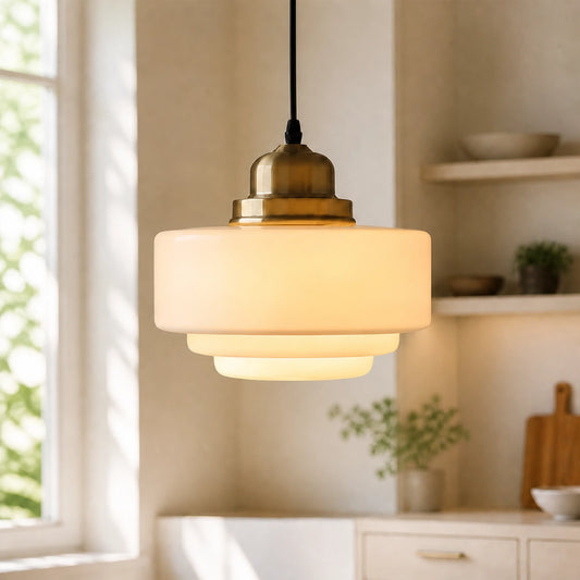 Orion Vintage Milk Glass Pendant Light main product image