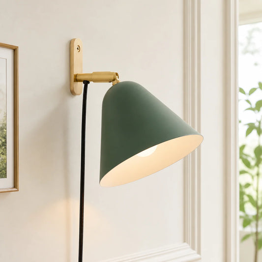 Phrike Modern Minimalist Tapered Metal Wall Sconce
