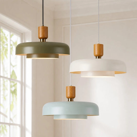 Pippa Modern Round Layered Metal Pendant Light