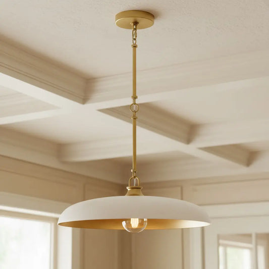 Quin Modern Industrial Disc Metal Pendant Light