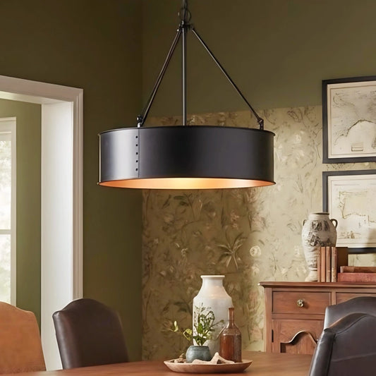 Reid Vintage Drum Bronze Pendant Light