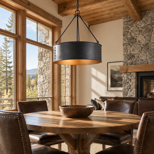 Reid Vintage Drum Bronze Pendant Light
