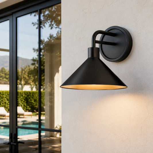 Rhett Vintage Metal Cone Wall Lamp
