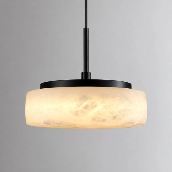 Rhonwen Modern Alabaster Drum LED Pendant Light