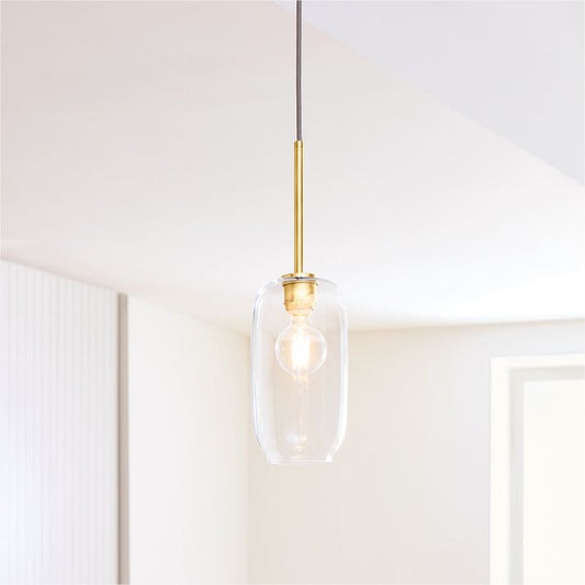 Ronan Modern Brass Pebble Glass Pendant Light