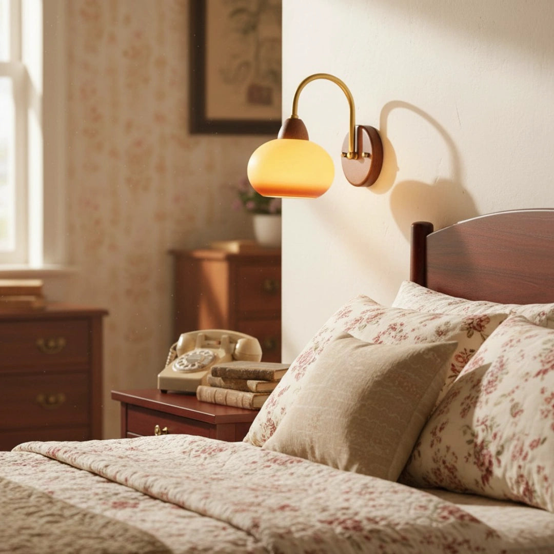 Ronda Vintage Persimmon Gradient Glass Wall Sconce