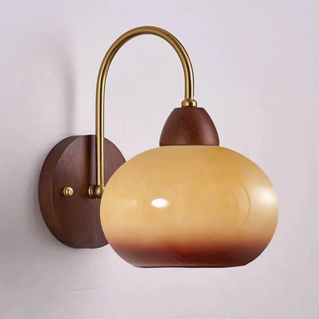 Ronda Vintage Persimmon Gradient Glass Wall Sconce