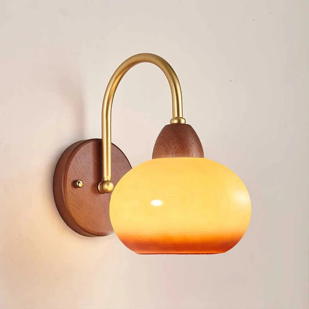 Ronda Vintage Persimmon Gradient Glass Wall Sconce