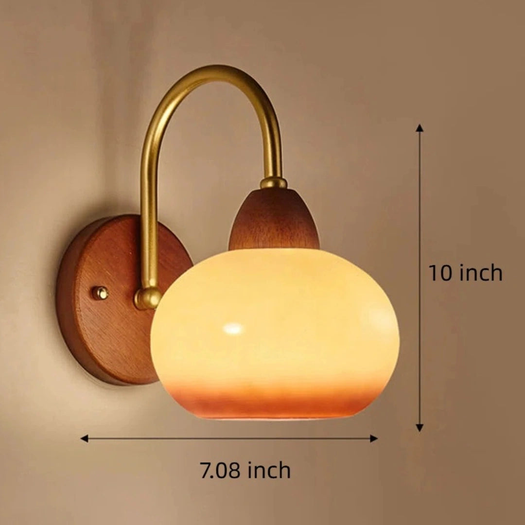 Ronda Vintage Persimmon Gradient Glass Wall Sconce