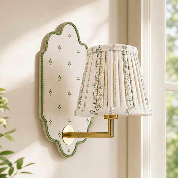 Roselore Vintage Farmhouse Floral Fabric Wall Sconce