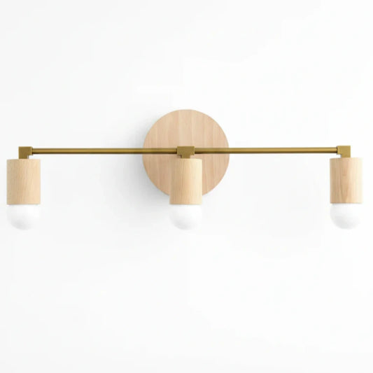 Rustic Minimalist Wood Vanity Light
