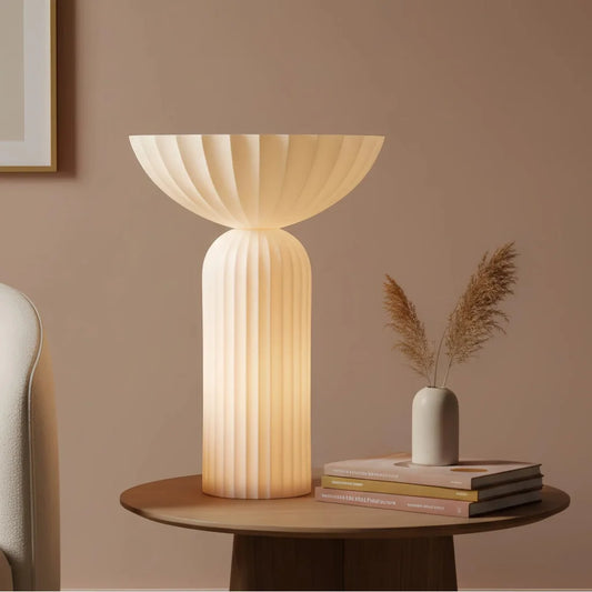 Ryal Minimalist White Translucent Porcelain Table Lamp