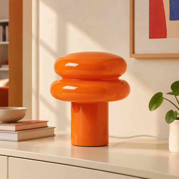 Rynvel Bauhaus Mushroom Opal Glass Table Lamp