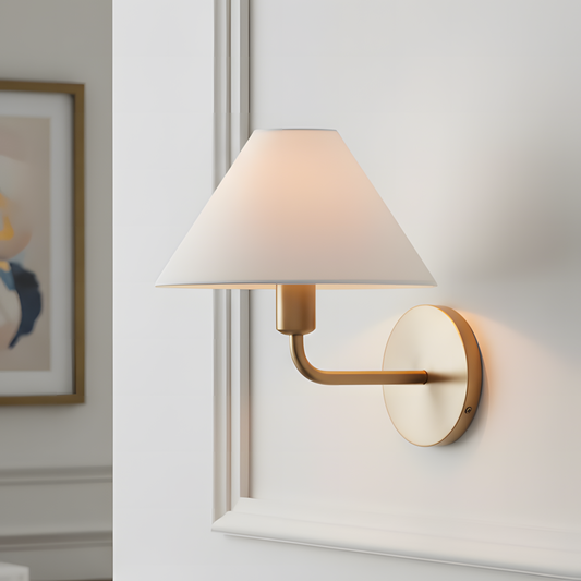 Amelia Nordic Minimalist Fabric Cone Wall Sconce
