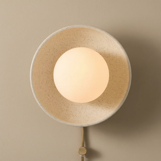 Selena Classic Ceramic Speckled Round Sconce
