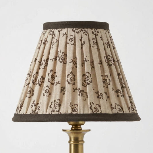 Sloane Classic Cotton Floral Pleated Taper Lamp Shade