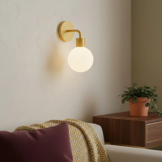 Soah Minimalist Metal Round Multiple Style LED Wall Sconce