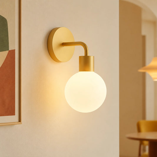 Soah Minimalistische runde LED-Wandleuchte aus Metall in verschiedenen Ausführungen 