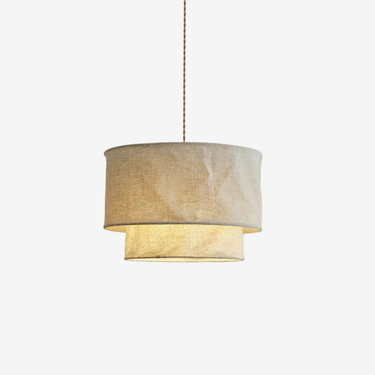 Sophia Natural Fabric Tiered Pendant Light