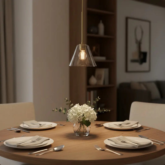 Sorelle Modern Cone Glass Pendant Light