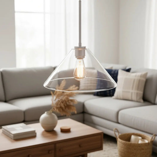Sorelle Modern Cone Glass Pendant Light