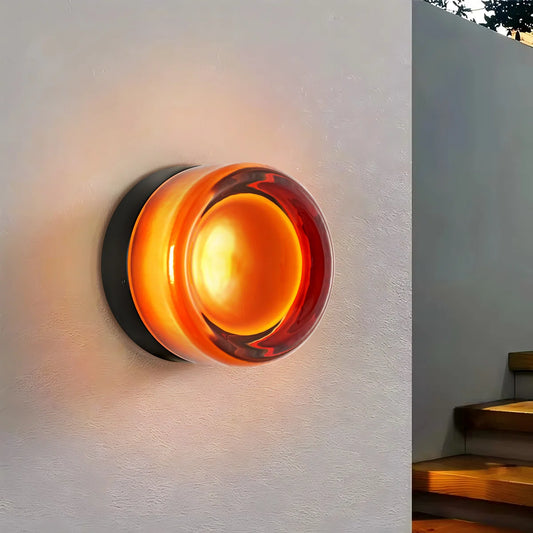 Souta Modern Dome Dimmable LED Glass Dimple Wall Sconce
